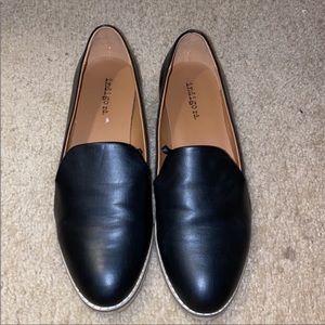 Indigo Rd black faux leather flats loafers